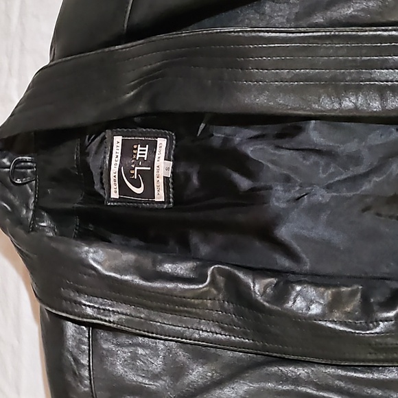 Women's Black Leather Jacket by Global Identity - Picture 8 of 16